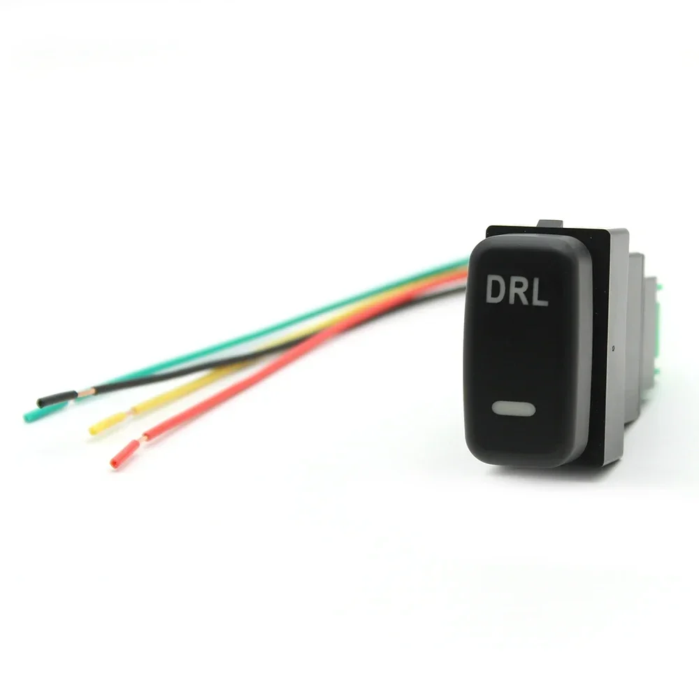 1 unidad para Mitsubishi Pajero V73 V93 Lancer Outlander ASX L200 interruptor de llave LED rojo luz antiniebla diurna DRL botón de interruptor de encendido