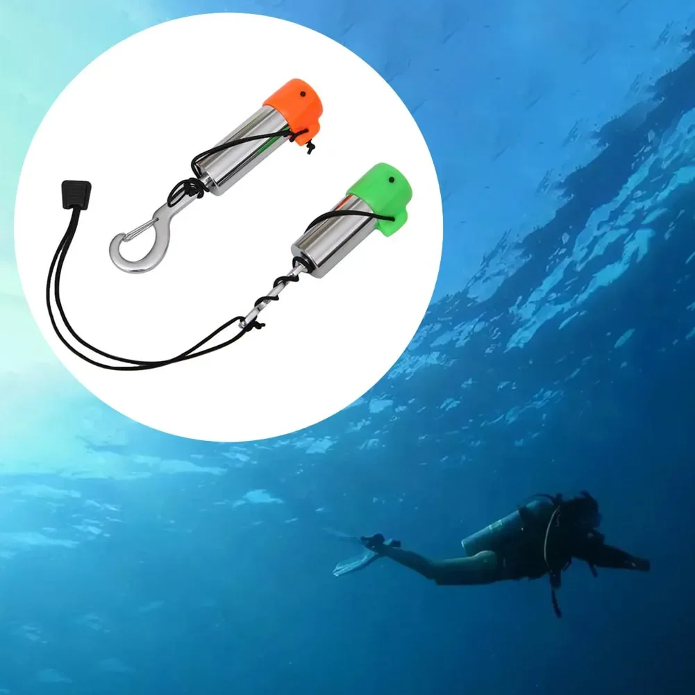Scuba Diving Safety Tank Signal Shaker Rattle Noise Maker Stainless Steel Underwater Rattle Underwater Diver Communication Stick