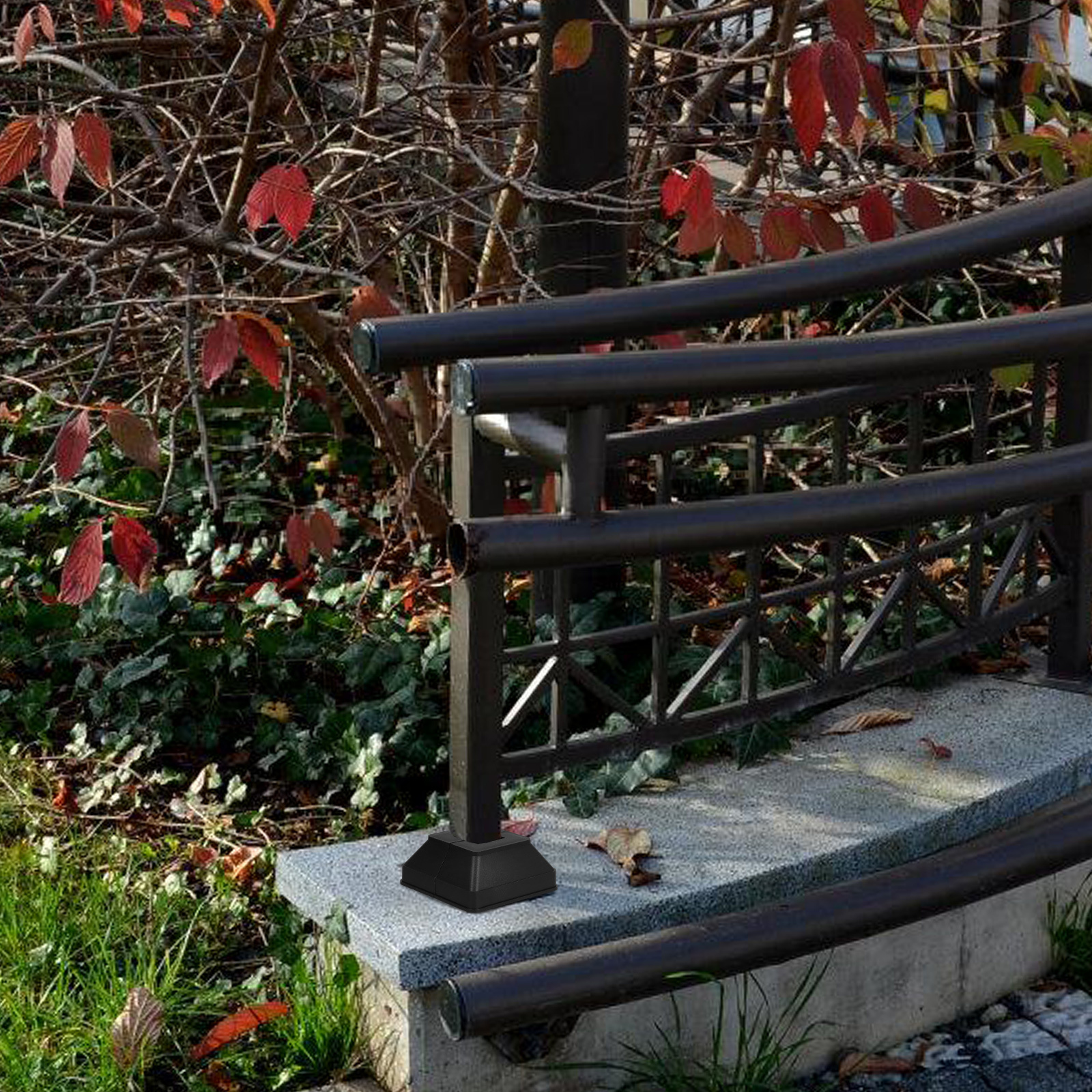 8 pçs 20x20 corrimão pé capa de plástico pós base saia decorativa pós capa para cerca varanda escada trilhos reparação