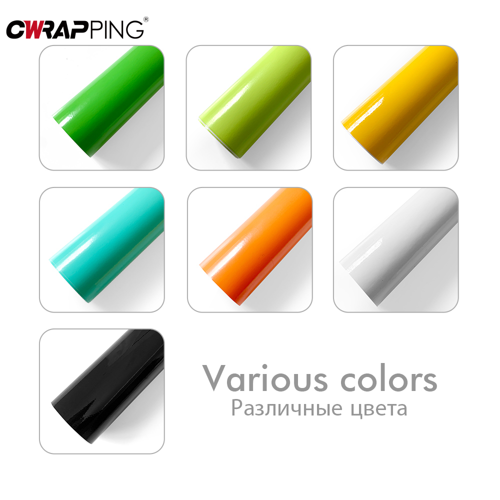 150 ซม.Glossy รถฟิล์มสติกเกอร์กันน้ํารถจักรยานยนต์เปลี่ยนสีฟิล์มไวนิลรถป้องกันตกแต่งอุปกรณ์ห่อ