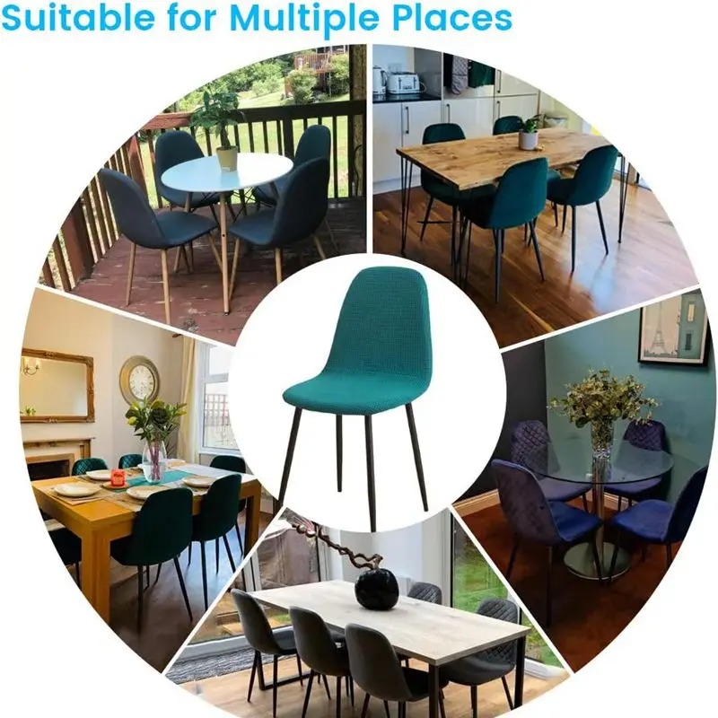 Жаккардовые водонепроницаемые чехлы на стулья с короткой спинкой, скандинавские чехлы на стулья, регулируемые чехлы на сиденья для столовой для барной вечеринки