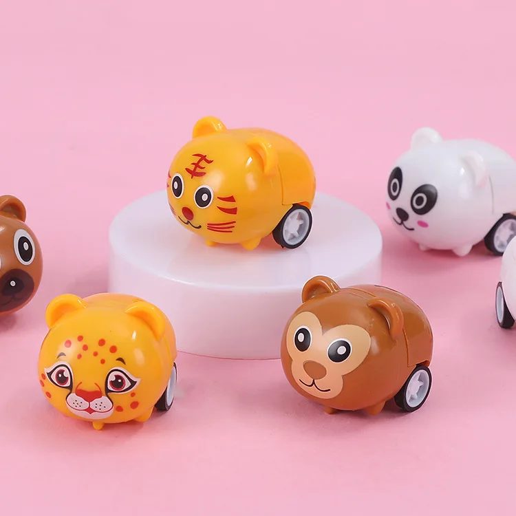 12 個かわいい動物プルバック車子供の誕生日パーティーの好意のおもちゃベビーシャワーのゲストギフトお土産男の子女の子プレゼントピニャータフィラー