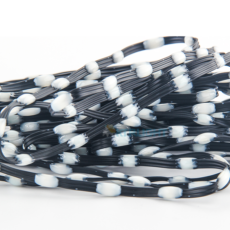 DC5V/12V 1000ct Pixel 1,5cm-10cm Pitch WS2811 LED Seed Pixel String Licht RGB IC adressierbare Vollfarbe IP68 3Pin schwarzer Draht