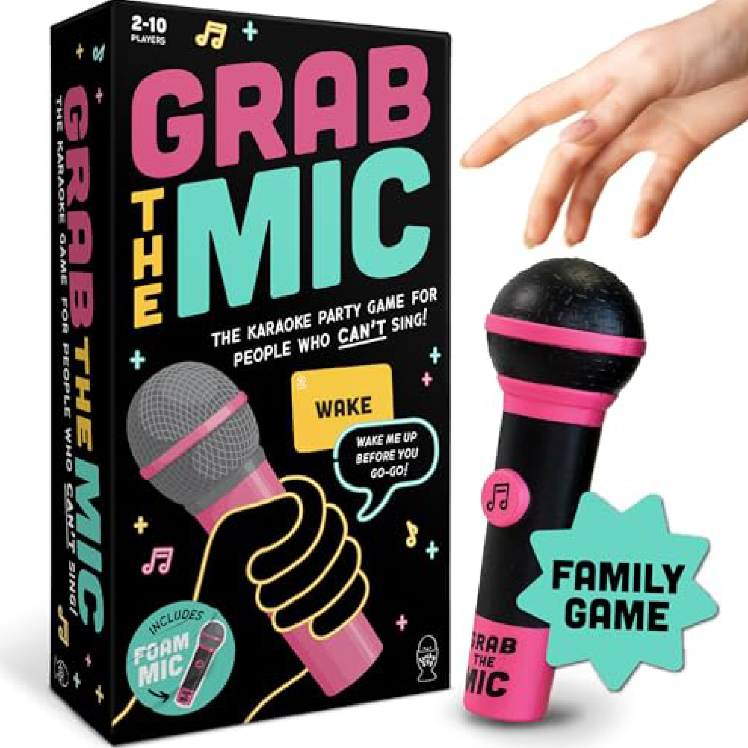 Lucky Egg Exciting Grab The Mic Семейная караоке-игра для 2–10 игроков Настольная игра для плохих певцов — 250 лирических карт