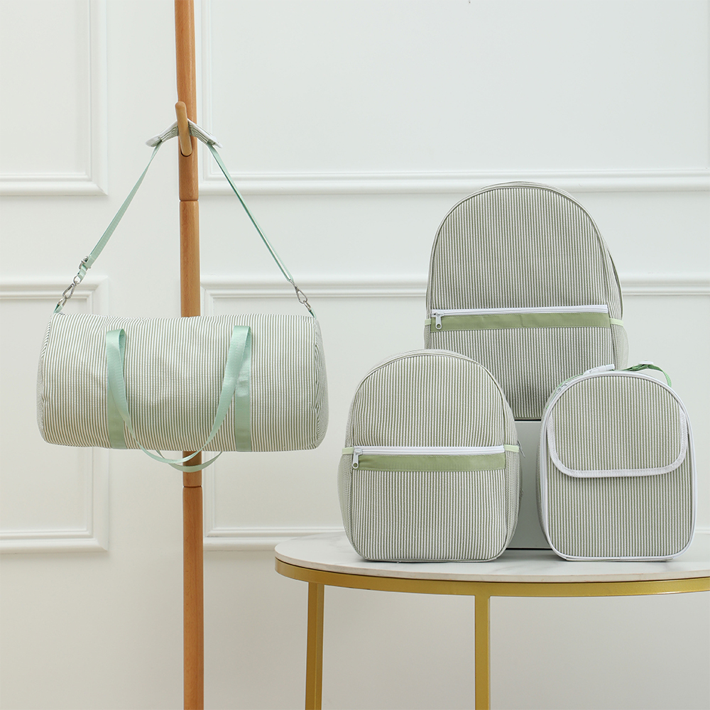 子供のための縞模様のダッフルバッグ、seerucker、パストラベルバッグ、ダンスバッグ、幼児用フェンダーバッグ、男の子と女の子