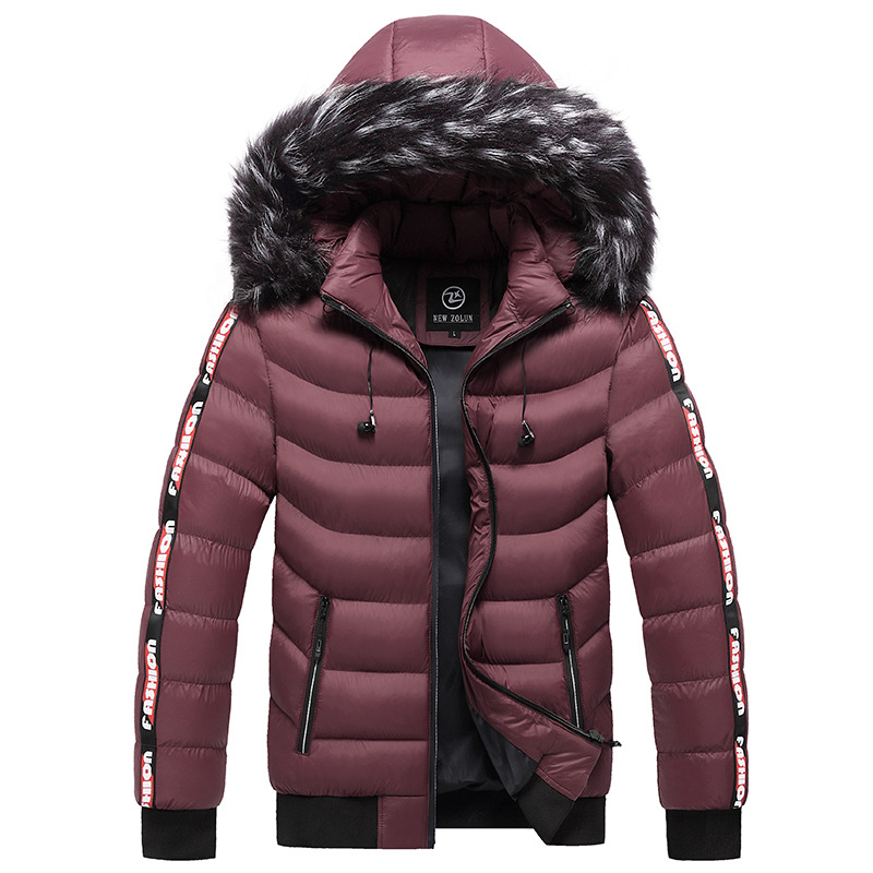 Neue Männer Mit Kapuze Pelz Kragen Winter Jacken Warme Parkas Gute Qualität Männlichen Slim Fit Winter Mäntel Hut Abnehmbare Casual Unten Jacken