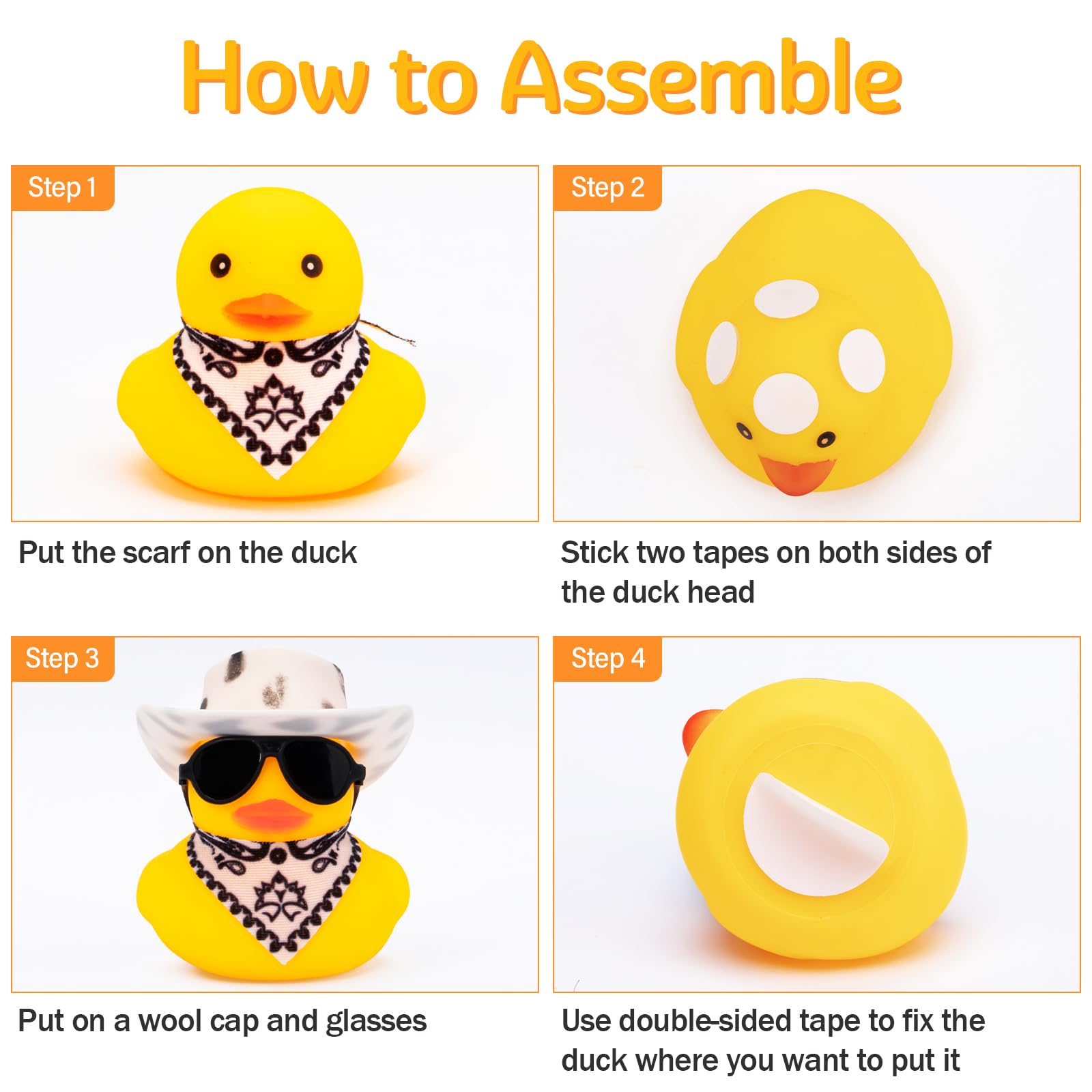 Rubber Duck Car Ornaments Yellow Duck Car Dashboard Decorations Jeep Ducking