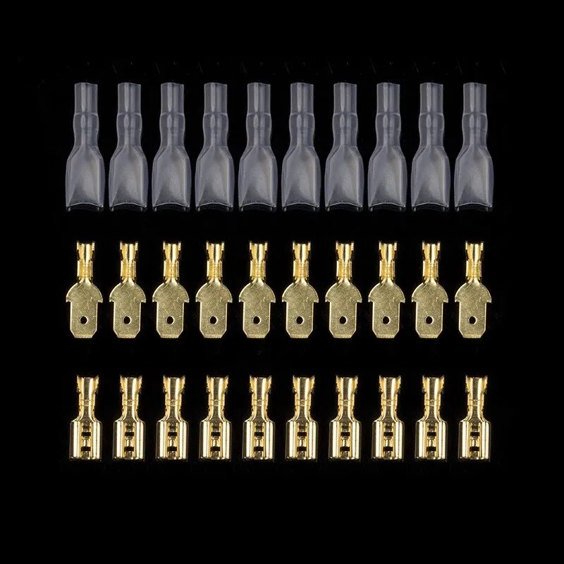 Box Isolierte Männlich Weiblich Draht Stecker 2,8/4,8/6,3mm Elektrische Crimp Terminals Termin Spaten Anschlüsse Sortiert Kit 270PCS