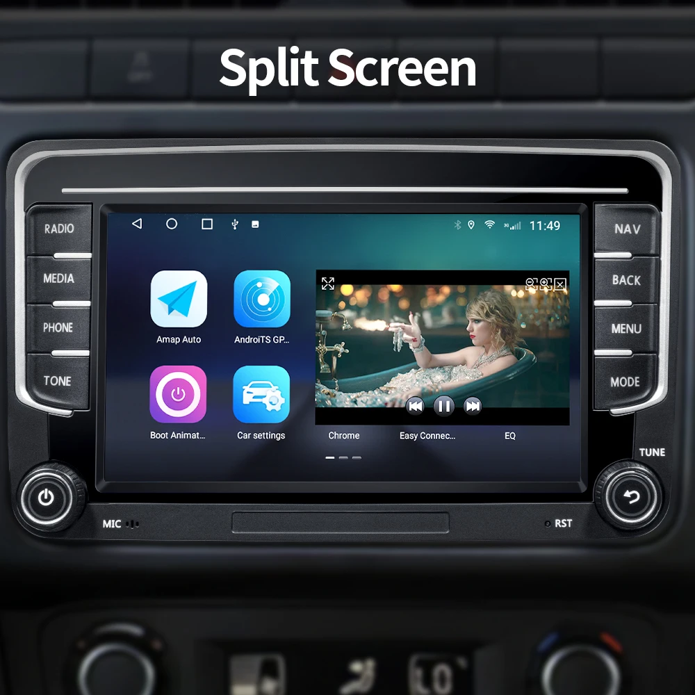 Android オートラジオフォルクスワーゲン VW パサート B6 B7 CC ティグアントゥーランゴルフポロ Carplay 4 グラム車マルチメディア GPS 2din Autoradio