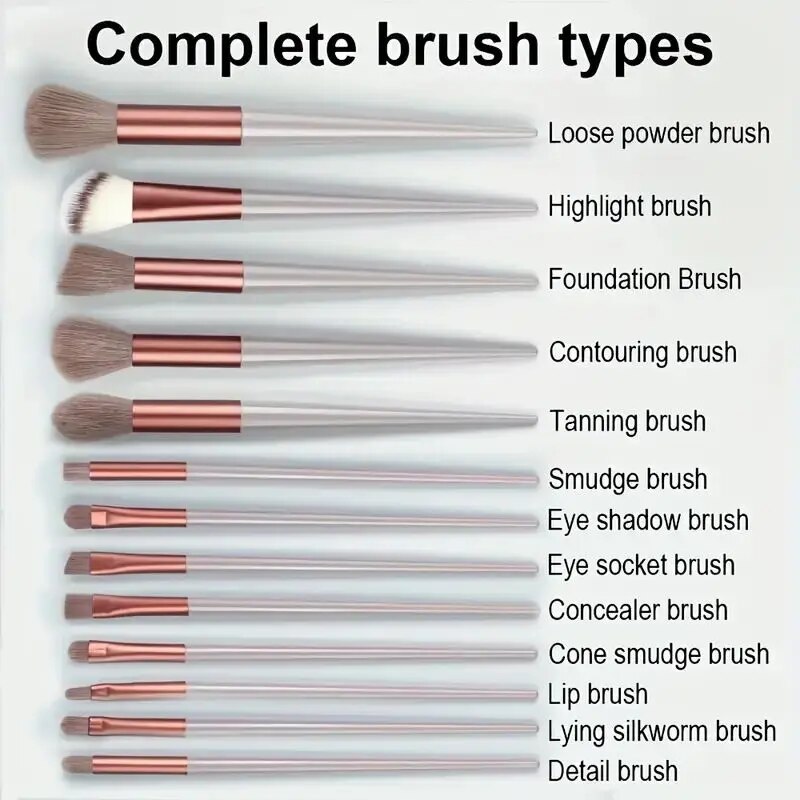 Soft Fluffy Makeup Brush Set, Professional Cosmetic, Foundation Powder, Eyeshadow, Kabuki Blending, Beauty Tool