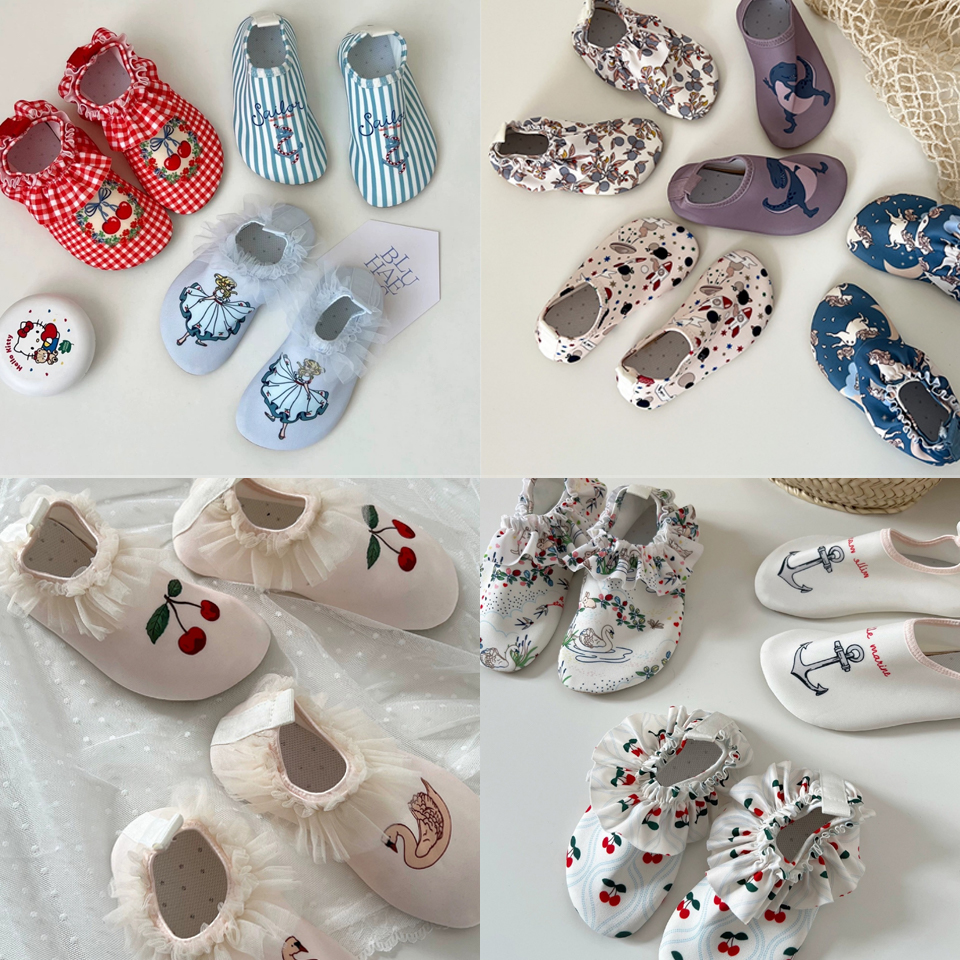 Детская пляжная обувь KS для маленьких мальчиков, кроссовки для плавания, водные виды спорта, милые домашние уличные тапочки для девочек, детская обувь для плавания цвета морской волны, босиком