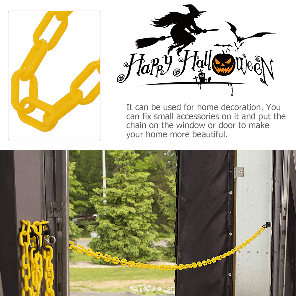 5/10 meter Caution Security Chain Yellow Crowd Control Chain Caution Security Chain Plastic Safety Barrier Chain Security PP