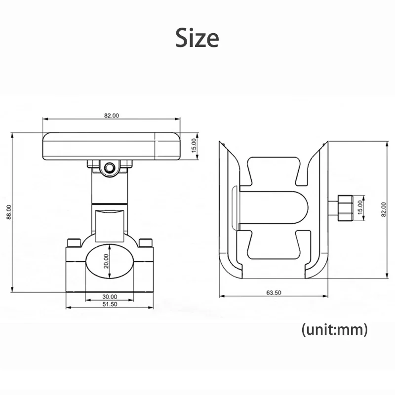 VIKEFON aluminium motorfiets fiets telefoonhouder voor 4-7 inch smartphone GPS stuurhouder motoraccessoires