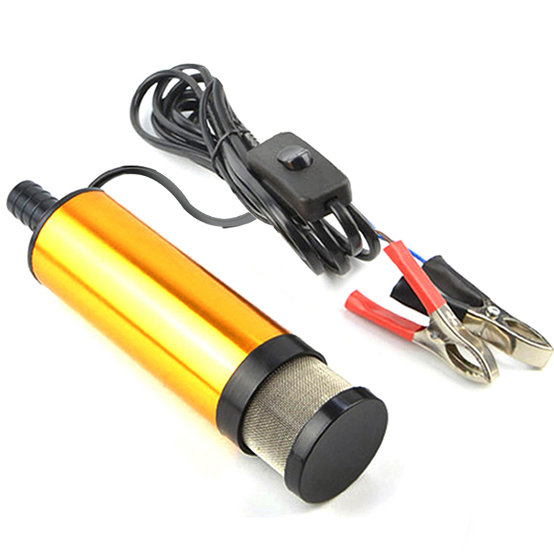 38/51MM Elektrische Auto Oliepomp 12V Voor Pompen Diesel Olie Water Brandstof Overdracht Pomp 12L/min Dompelpompen Aluminium Shell