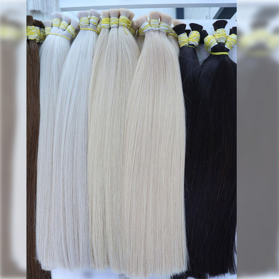 Pas de trame vierge en vrac cheveux humains cheveux humains pour tressage 100% non transformés Extensions de cheveux humains en vrac brésilien naturel Boho tresses