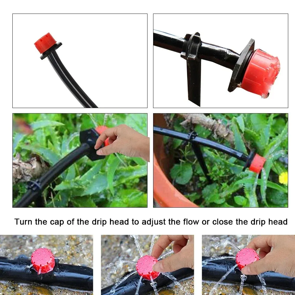 10/50pcs ปรับหยดชลประทาน Sprinklers,1/4 ''Micro Drippers สําหรับระบบรดน้ํา, emitter สําหรับพืชสวน