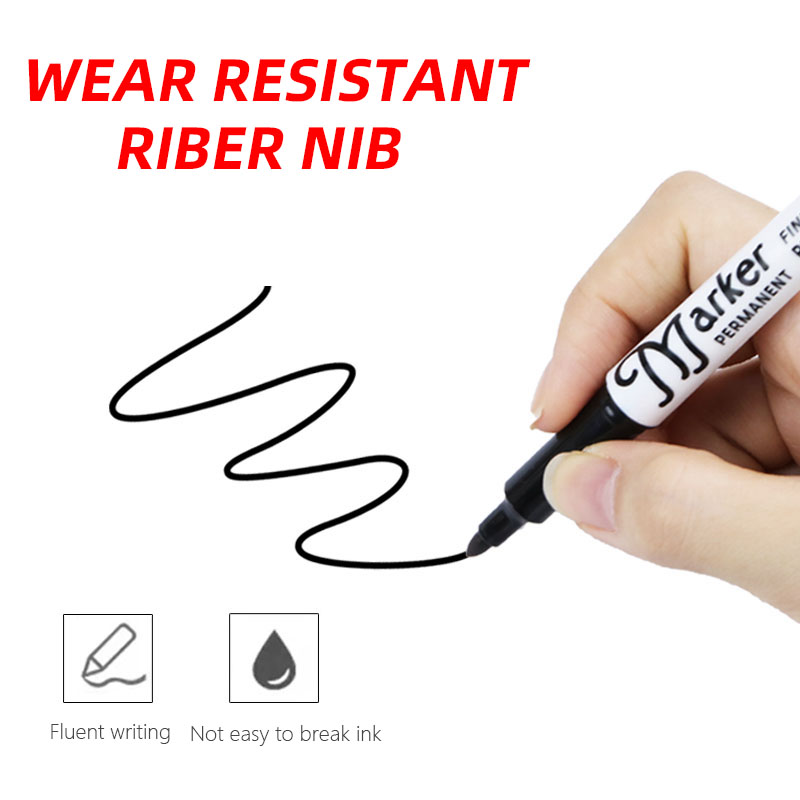 4 ピース/セット油性マーカー消えない防水油性ペン防水マーカーペンオフィス学校文具