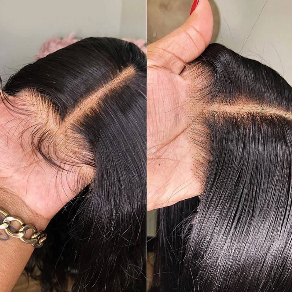 Ready To Wear Bob Wig Lace Front Straight 100% Human Hair Wigs Short PrePlucked 13x4 HD Transparent Cheap Wig With Free Shipping