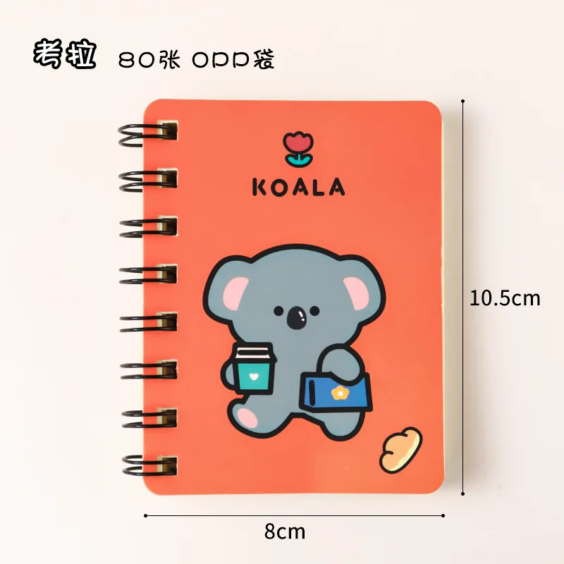 Mini Blank Notebook Study Office Pocket Notepad A7 Small Coil Book Travelers Notebook  Kawaii Cartoon