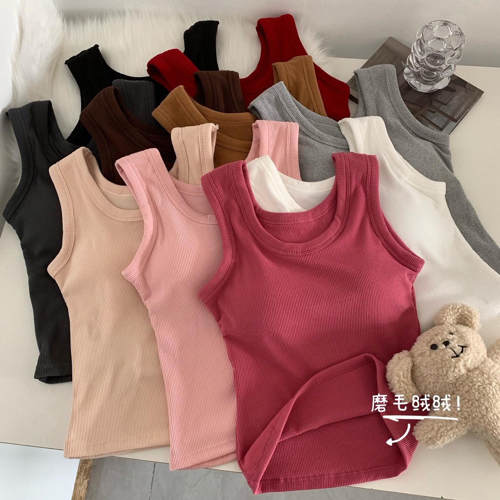 68683 Ärmellose, gebürstete, verdickte Thermoweste mit Brustpolster und Oberteil