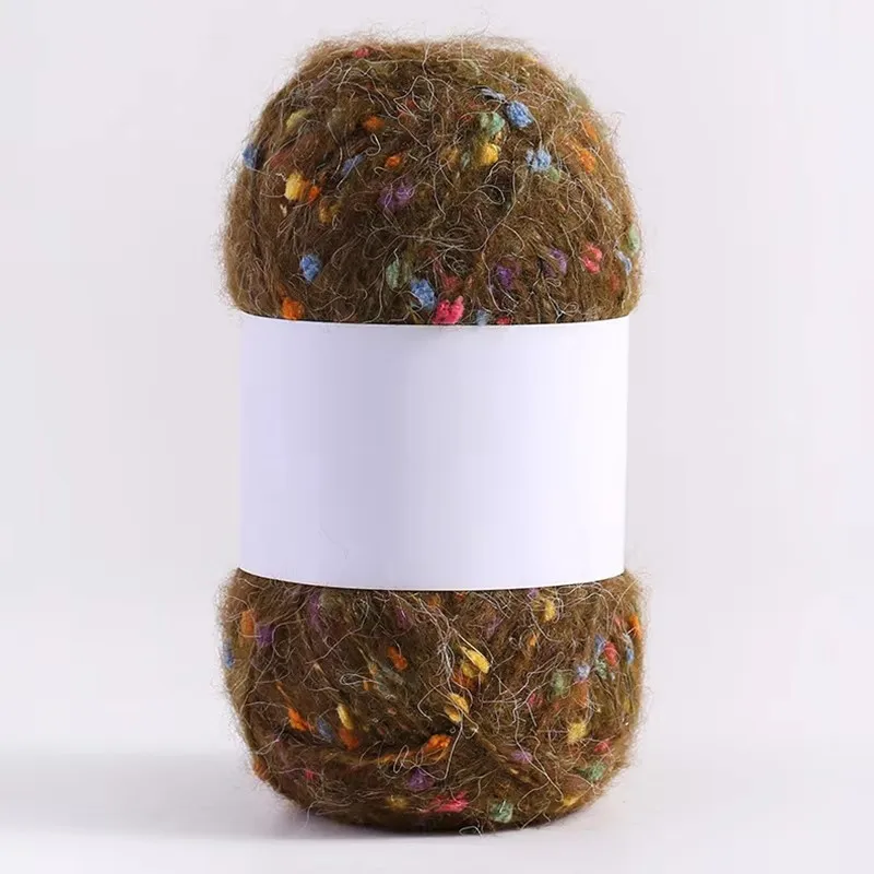 50g/kulka kolor tęczy kropka przędza moherowa miękka i wygodna ręcznie tkana szalik DIY sweter szal płaszcz Knitting szydełkowa mieszanka nici