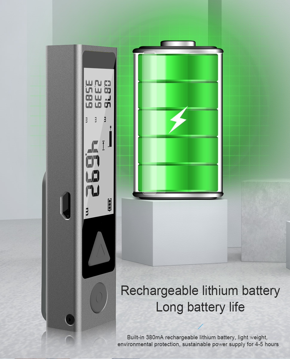 MILESEEY M120 40 м фотометрическая рулетка с колесом, с английской трансляцией