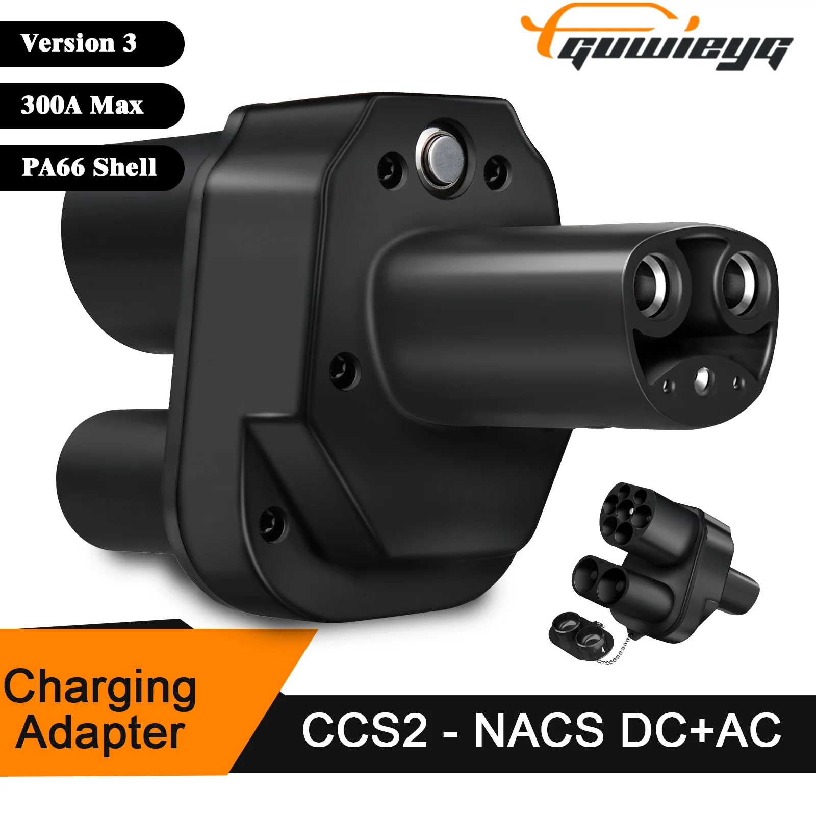 Адаптер GUWIEYG CCS2 к Telsa AC DC, подходит для NACS, разъем для зарядного устройства для электромобилей CCS2 для адаптера Tesla CCS2, подходит для Tesla EVs