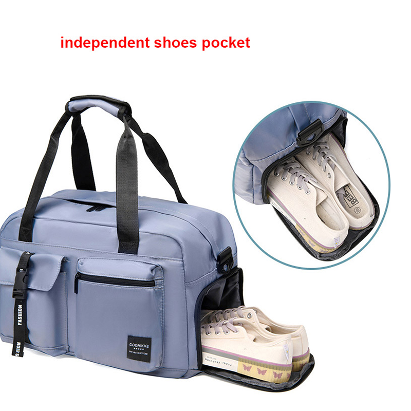 Duża torba fitness Torebka sportowa Damska sucha, mokra kieszeń na buty Pojedyncze ramię Crossbody Pływanie Joga Siłownia Plecak podróżny Duffel