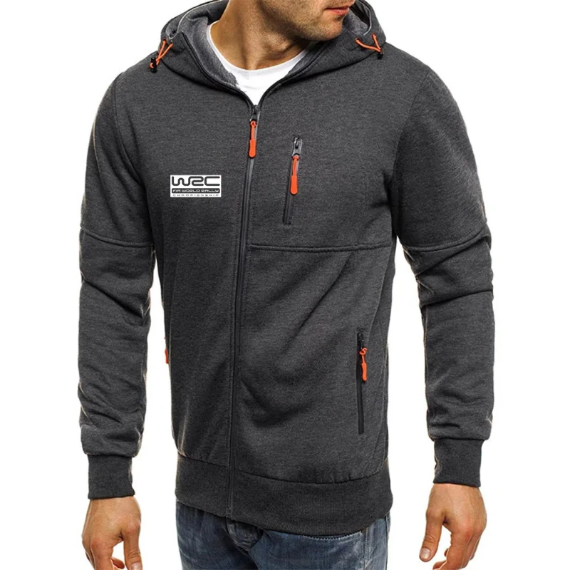 Nouveau printemps automne hommes championnat du monde des rallyes WRC Logo impression mode à capuche Streetwear décontracté fermeture éclair haute qualité sweats à capuche