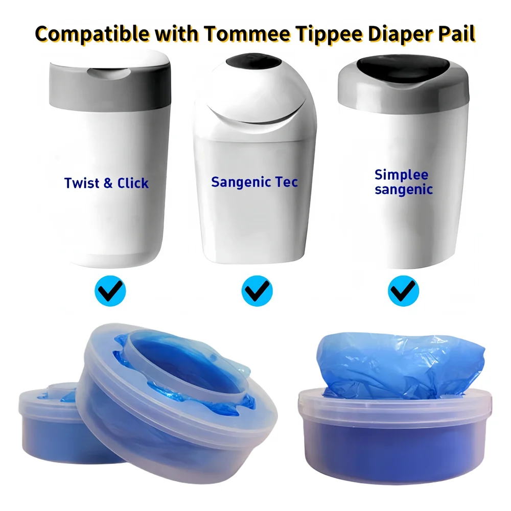 Sacos de recarga de balde de fraldas para tommee tippee, recargas de lixeira para balde de fraldas sangenic, sacos de substituição para tommee tippee