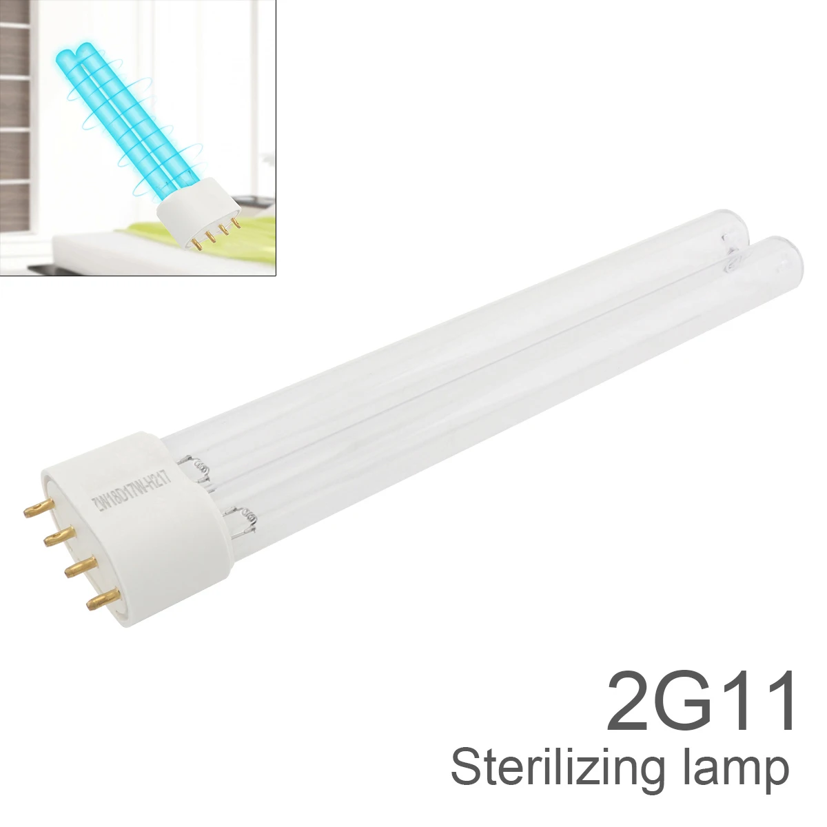 2G11 UV Tube Light 4-Pin Ultraviolet Light LED Strip 18W 24W 36W 55W UVC UV Lamp Bar for for Aquarium Pond Air Purification