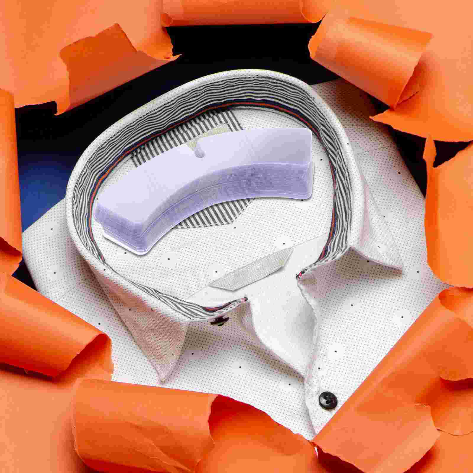 100 個の襟サポート透明ベルベットハンガー男性用ドレスシャツプラスチック襟ステイシェイパーインサート軽量簡単
