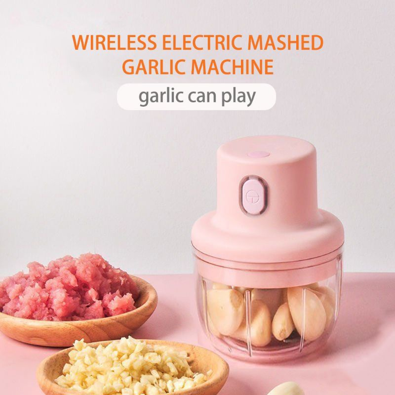 Mini picadora de ajo eléctrica, picadora de carne, trituradora de ajo, trituradora de verduras, trituradora de jengibre duradera resistente, fabricante de alimentos para bebés