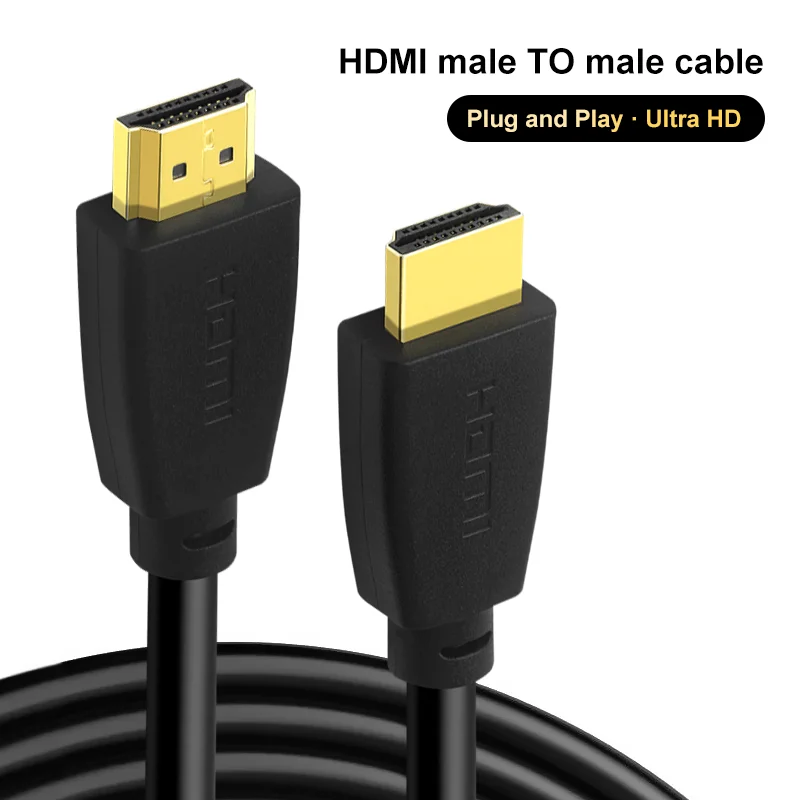 Cabo HDMI 2.0 4K 60Hz Ultra Alta Velocidade 1080p HDR HDPC 3D 18 Gbps Para Laptops Monitores PS5 PS4 Xbox One e Mais