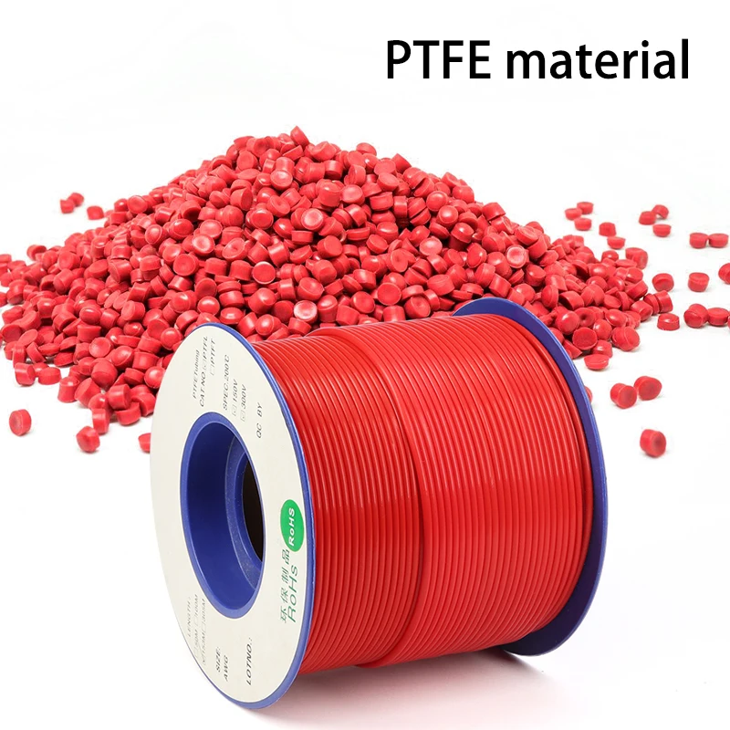 2.5KV 150V Red PTFE Tube 30L - 0L F46 Insulated Capillary Heat Protector Transmit Hose Rigid Temperature Corrosion Resistance