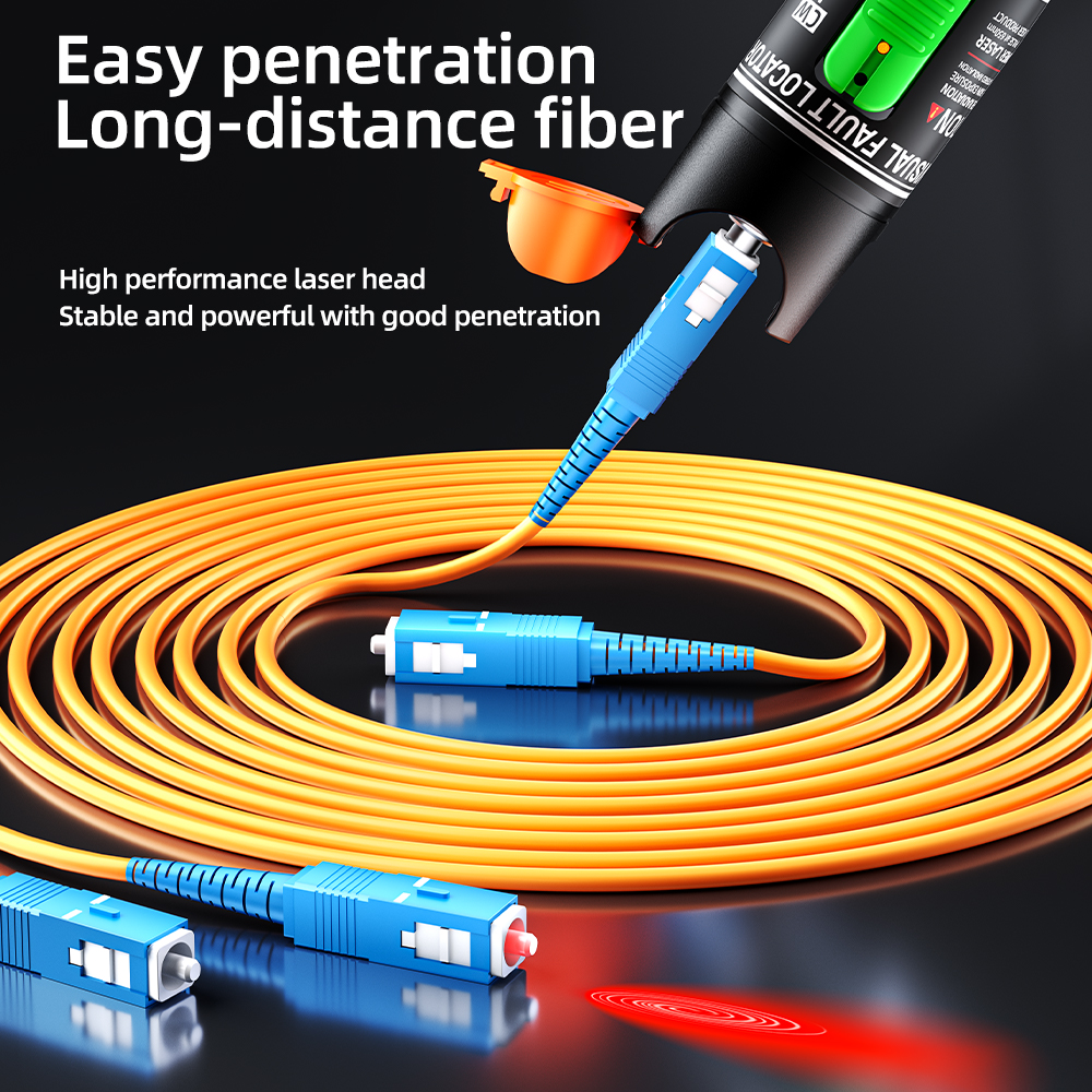 SAIVXIAN-lápiz probador de Cable de fibra óptica FTTH, localizador Visual de fallos de 5/15/30/60/100mw, interfaz SC/FC/ST de 2,5mm, rango VFL de 5-50Km