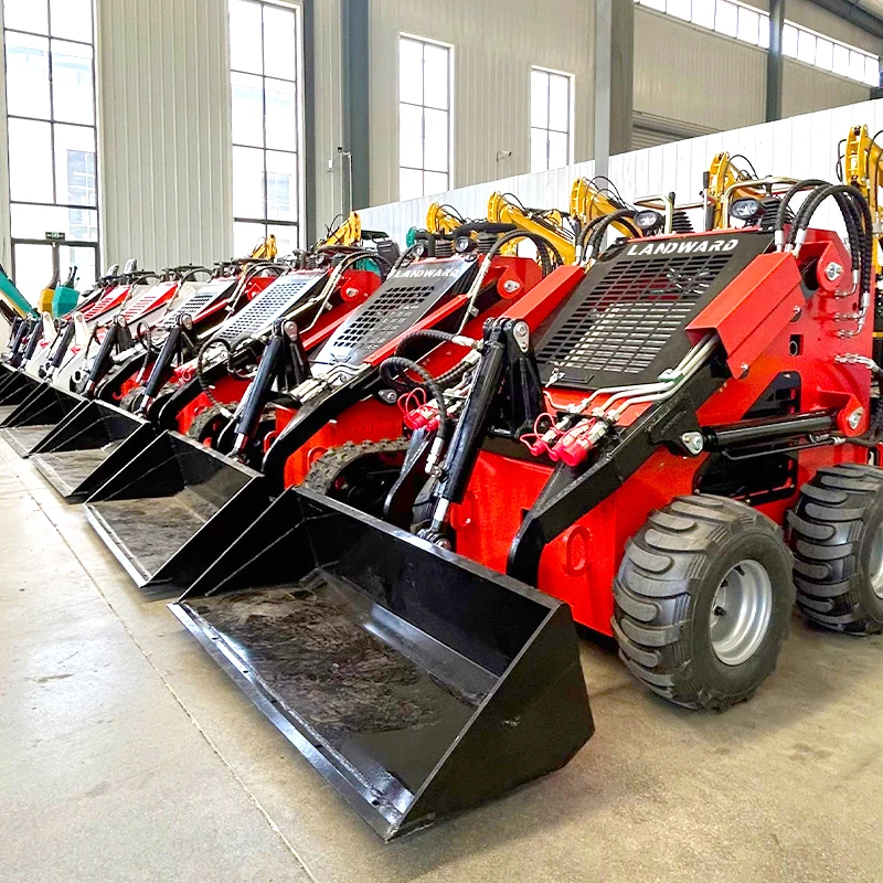 Europe Hot Sale Stand-On Small Skid Steer Loader High Quality Loading Transporter Household Crawler Mini Skid Loader Customized
