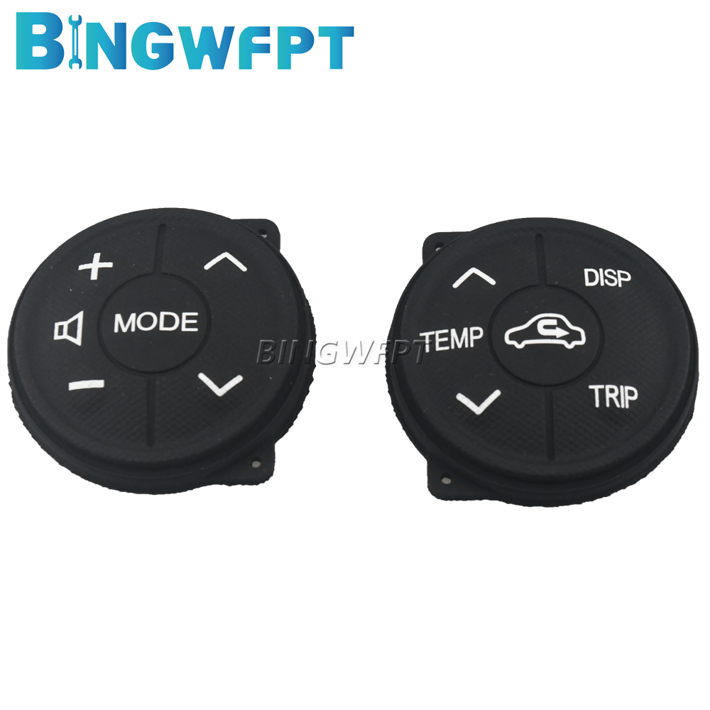 (левый + правый) резиновая панель управления переключателем на рулевом колесе для Toyota Prius C US 2012-2017 Aqua 2014, кнопочный контроллер