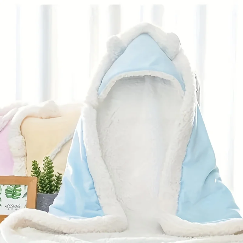 Calda coperta in pile di velluto per bambini, fasciatoio per neonato, morbida coperta in pile, set di biancheria da letto solido, trapunta in cotone, fasciatoio