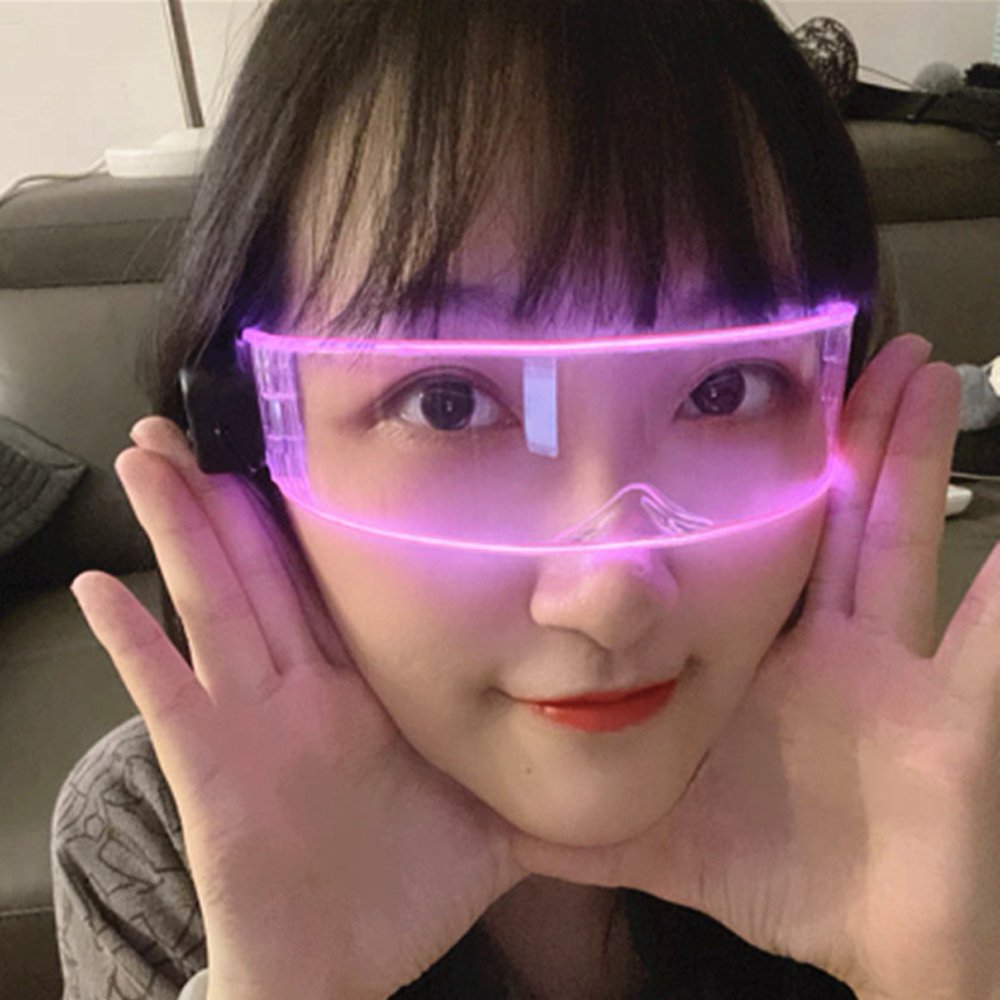 LED Light Up Óculos Rave para o Natal e Halloween, Luminous Visor Party
