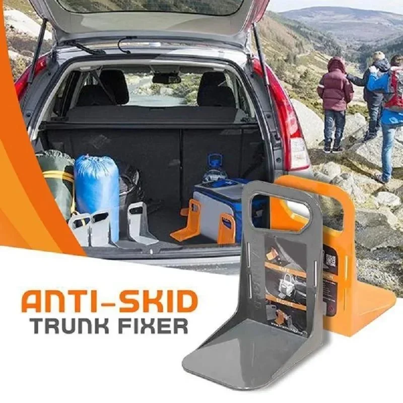 2pc Car Back Auto Trunk Fixed Rack Holder Stand Shake-proof Organizer Fence Storage Holder Adjustable Distance Storage Box Fixer