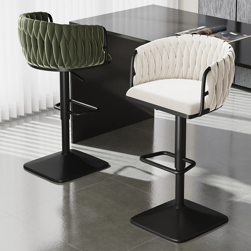 Silla de Bar, taburete de Bar giratorio, silla de Bar para el hogar, sillas altas de escritorio frontal de alta gama, taburete de sala de estar de moda