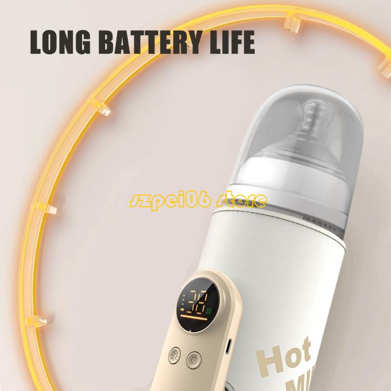 45BF USB C Подогреватель детских бутылочек с интеллектуальным контролем температуры для путешествующих родителей 6-ступенчатый с