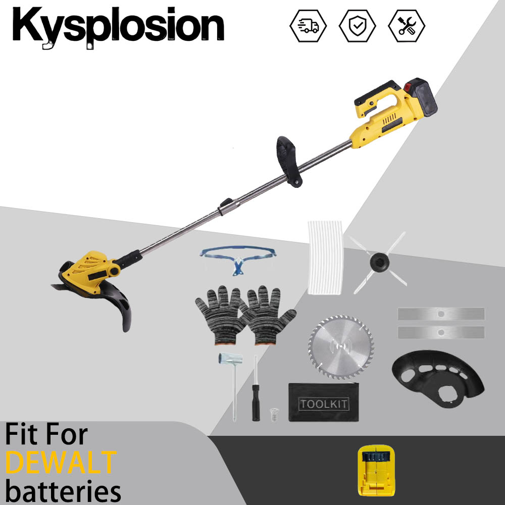 Подходит для Dewalt 20 В, электрический бесщеточный двигатель, аккумуляторный резак, бытовая прополка, перезаряжаемая для сада, инструменты для обрезки газона