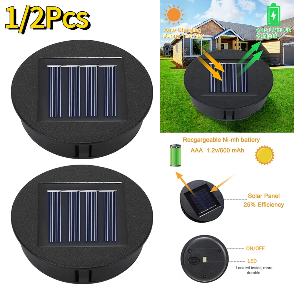 LED Solar leuchten Ersatz Tops Solar panel mit Schalter Outdoor Hänge laternen Teile wasserdichte Garten beleuchtung Zubehör