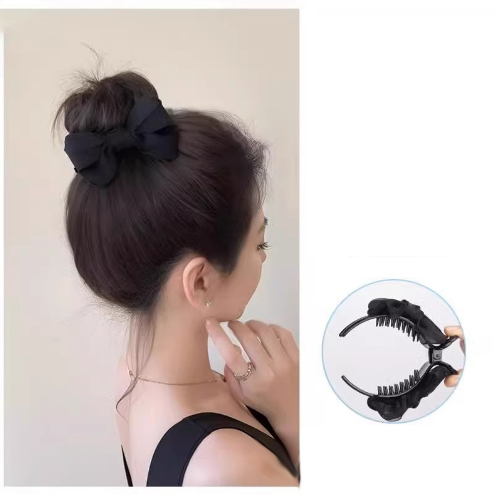 Synthetische weibliche Fleischbällchenköpfe, Blütenknospen-Haar, sanfte Perücke, erhöhen das Haarvolumen, Clip-Kopf-Zubehör