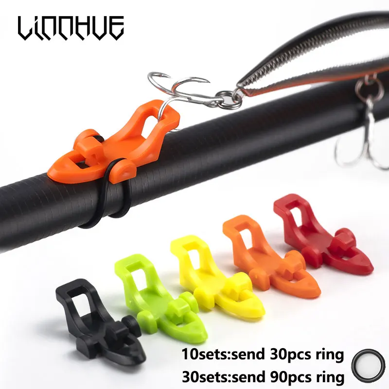 LINNHUE 20-30 Uds caña de pescar gancho Keeper señuelo soporte para cebo accesorios de señuelo anzuelos soporte de seguridad herramienta de pesca