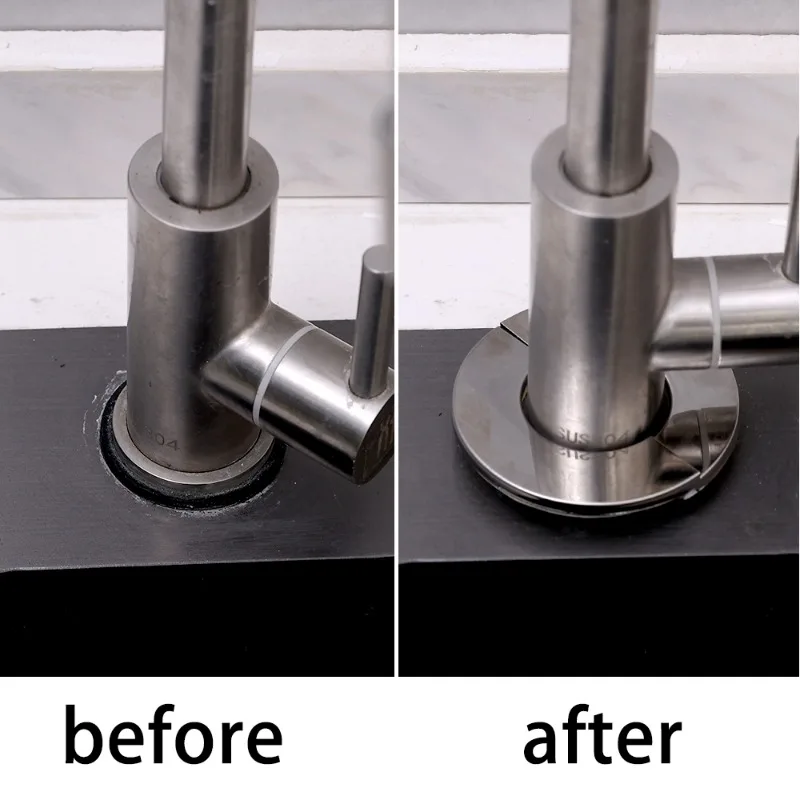 8/1Pcs Edelstahl Wasserhahn Dekorative Abdeckungen Dusche Wasser Rohr Wand Loch Abdeckungen Selbst-Kleber Runde Abdeckung Bad liefert