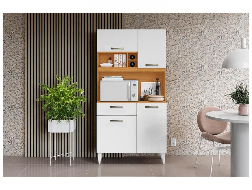 Cozinha Compacta Aramóveis Malva 4 Portas 1 Gaveta