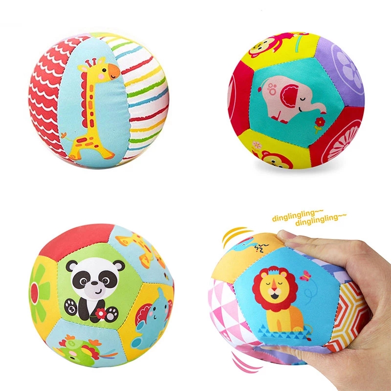 Jouets pour bébé de 0 à 12 mois, hochet en tissu doux, jouet en peluche, balle de jeu pour bébé avec cloche, balles sensorielles Montessori pour enfants, jouets éducatifs